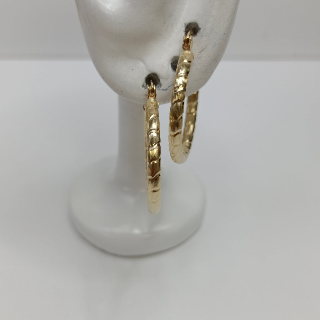 ARETES ARRACADAS LABRADAS 14K 3.3 GR (NUEVO)