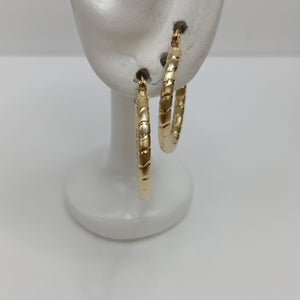 ARETES ARRACADAS LABRADAS 14K 3.3 GR (NUEVO)