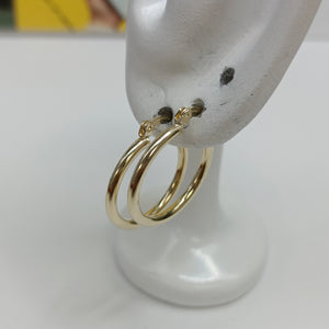 ARETES TEJIDO ARRACADAS LISAS 14K 1.2 GR (NUEVO)
