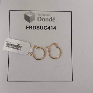 ARETES ARRACADAS ESTRIADAS 14K 1.4 GR (NUEVO)