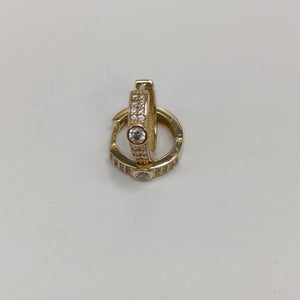 ARETES ARRACADAS C CIRCONIAS 10K 2.6 GR (NUEVO)