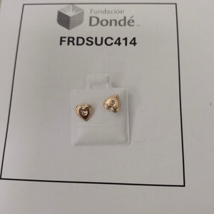 BROQUELES BROQUEL FIG CORAZON C CIRCONIA 14K 0.2614 GR (NUEVO)