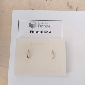 ARETES ARRACADA C CIRCONIAS 14K 1.2 GR (NUEVO)