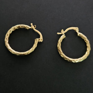 ARETES ARRACADAS LABRADAS 14K 2.1 GR (NUEVO)