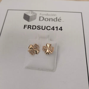 BROQUELES BROQUEL FIG TREBOL 14K 0.2851 GR (NUEVO)