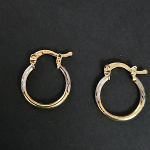 ARETES ARRACADAS COMBINADAS 14K 1.2 GR (NUEVO)