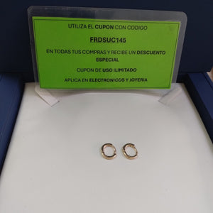 ARETES HUGGIE 14K 1.3 GR (NUEVO)