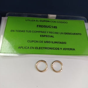 ARETES HUGGIES LISAS 14K 1.5 GR (NUEVO)