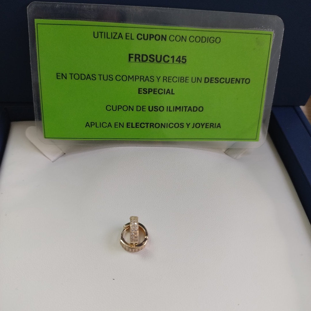 ARETES HUGGIES C CIRCONIA 14K 2.1 GR (NUEVO)