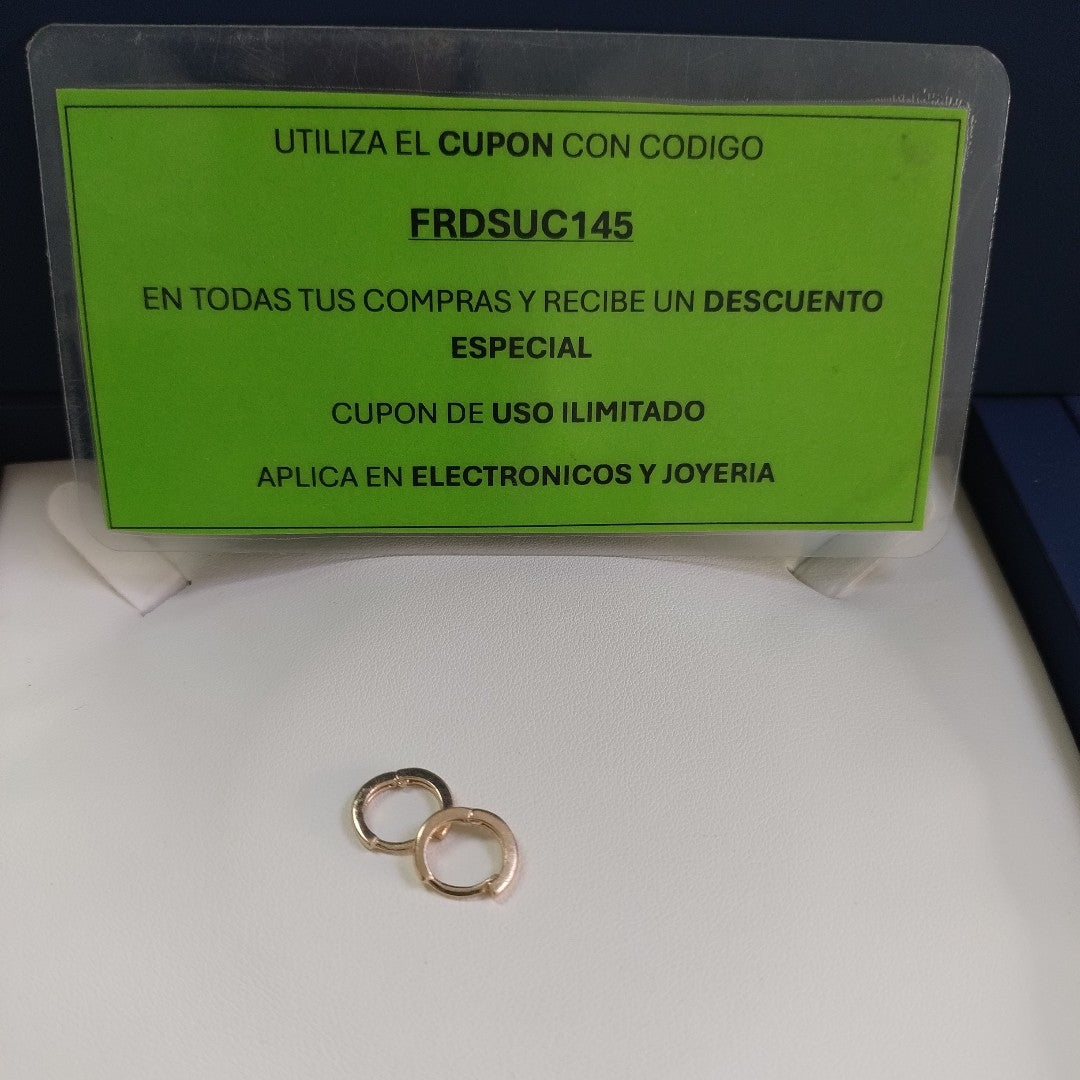 ARETES HUGGIE 14K 1.4 GR (NUEVO)
