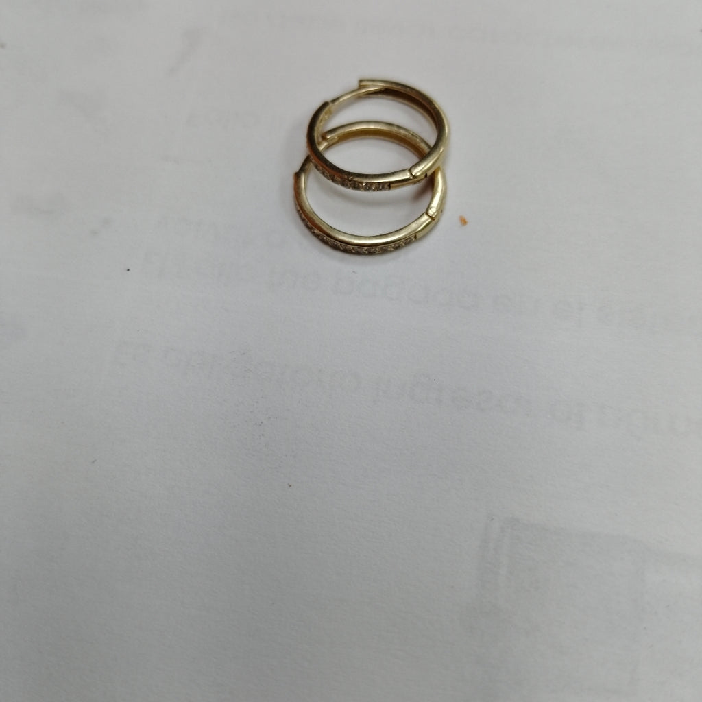 ARETES ARRACADAS C CIRCONIAS 14K 2 GR (NUEVO)