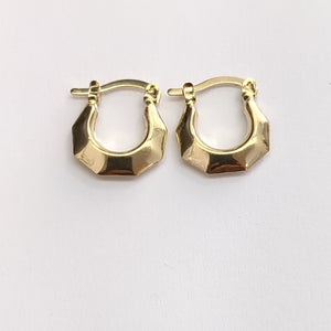 ARETES TEJIDO ARRACADA FACETADA 14K 1.3 GR (NUEVO)