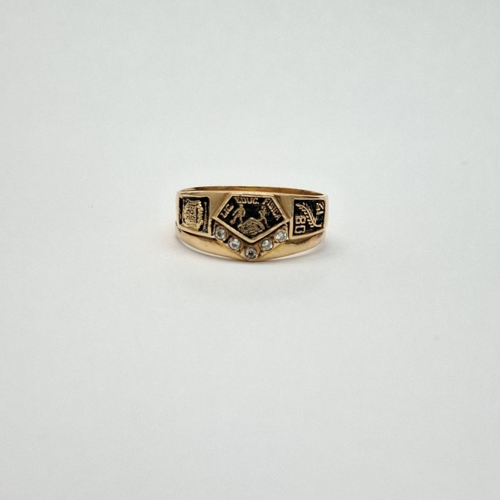 ANILLO DE GRADUACIÓN ORO 14 K 4.7 GRMS (SEMINUEVO)
