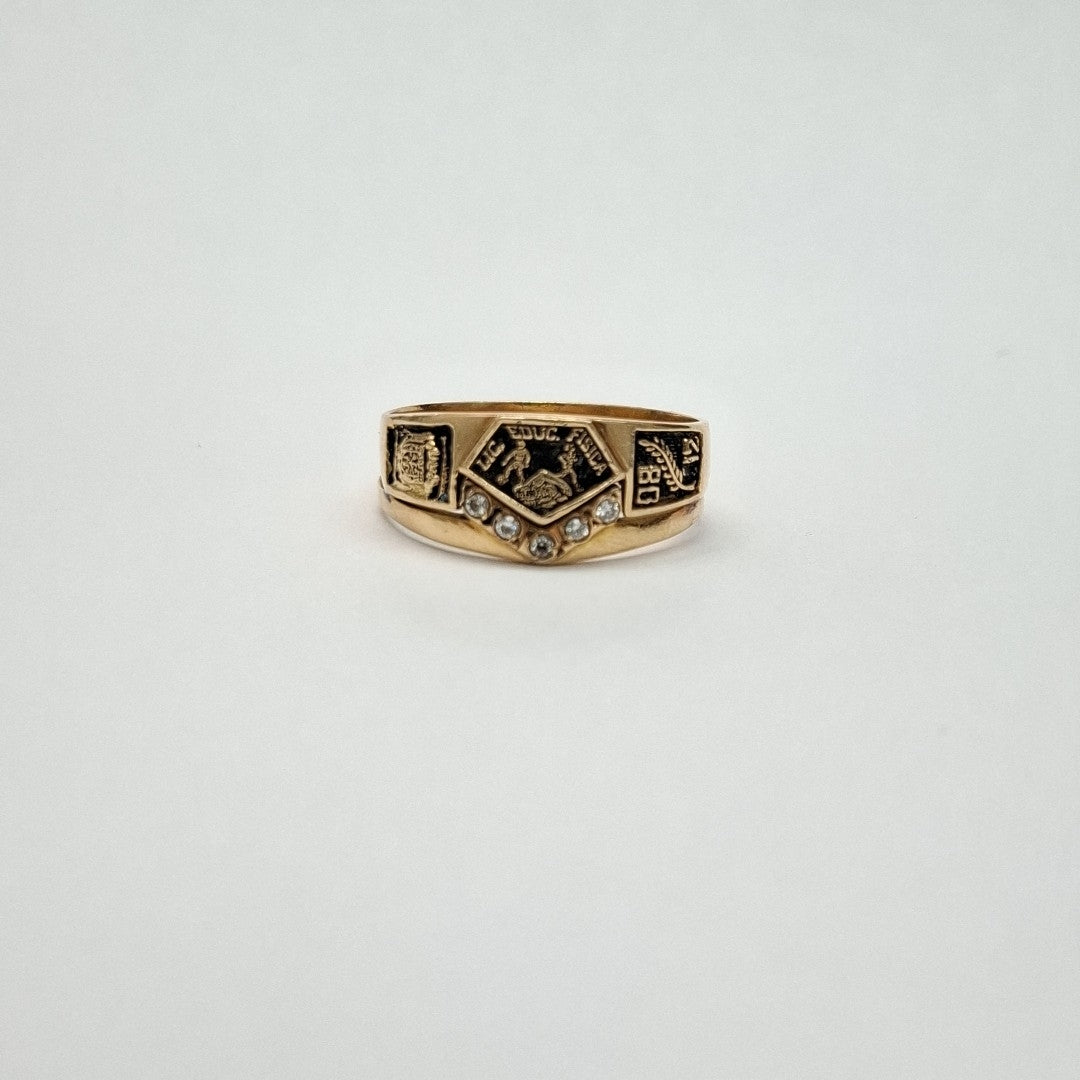 ANILLO DE GRADUACIÓN ORO 14 K 4.7 GRMS (SEMINUEVO)