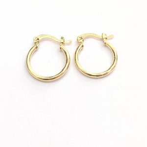 ARETES ARRACADAS ESTRIADAS 14K 1.4 GR (NUEVO)
