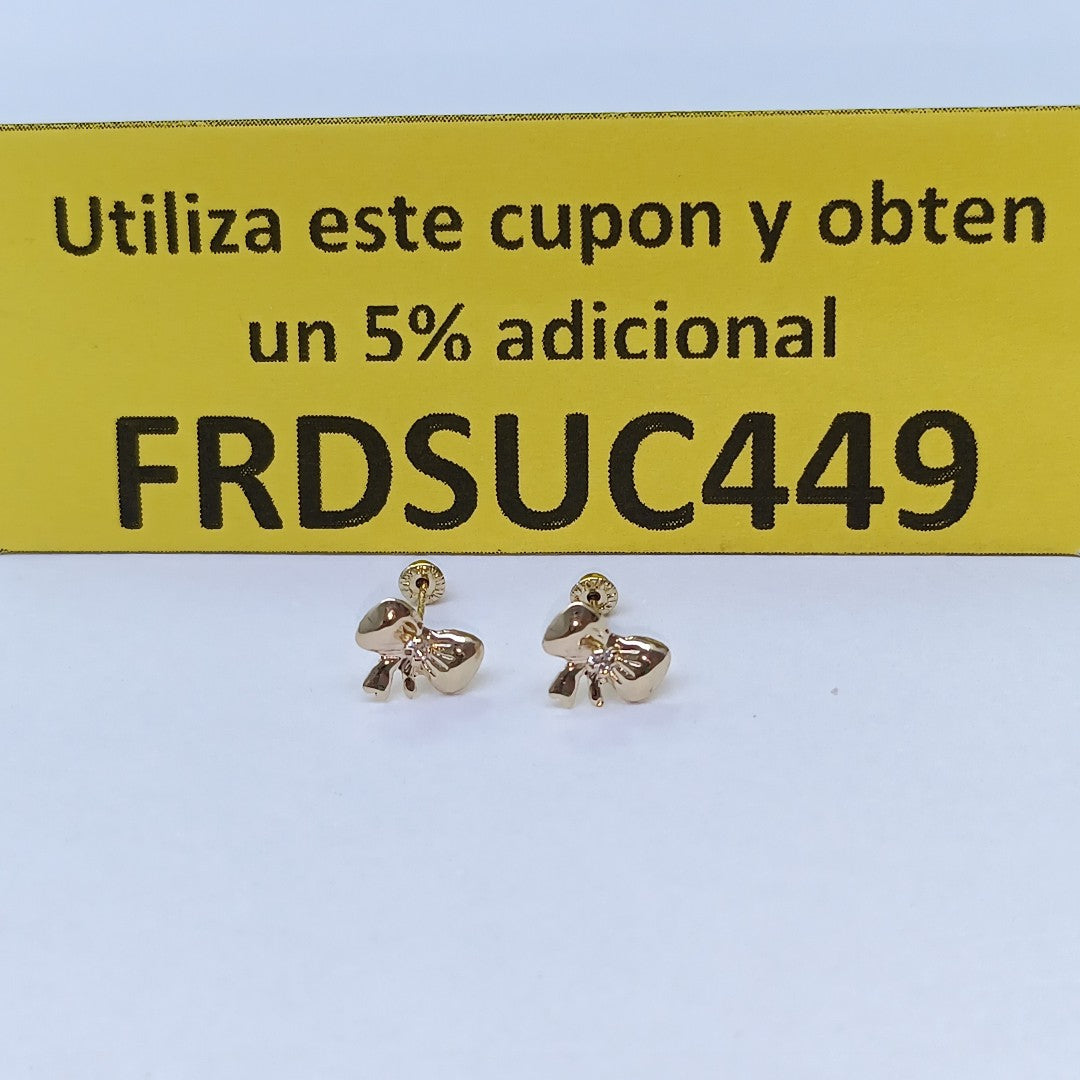 BROQUELES BROQUEL FIG MOÑO C CIRCONIA 14K 0.2441 GR (NUEVO)