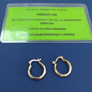 ARETES TEJIDO ARRACADA SATINADA 14K 2.5 GR (NUEVO)