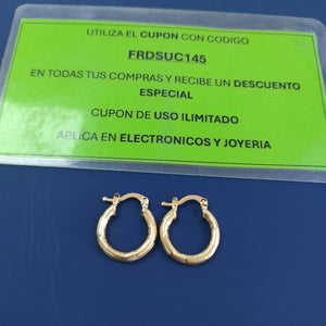 ARETES TEJIDO ARRACADAS CON DISEÑO 14K 2.6 GR (NUEVO)