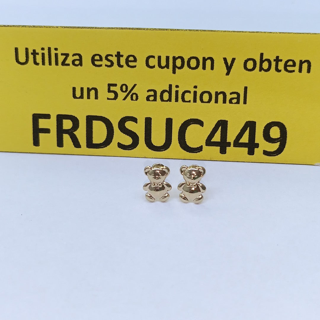 BROQUELES BROQUEL FIG OSO 14K 0.2592 GR (NUEVO)