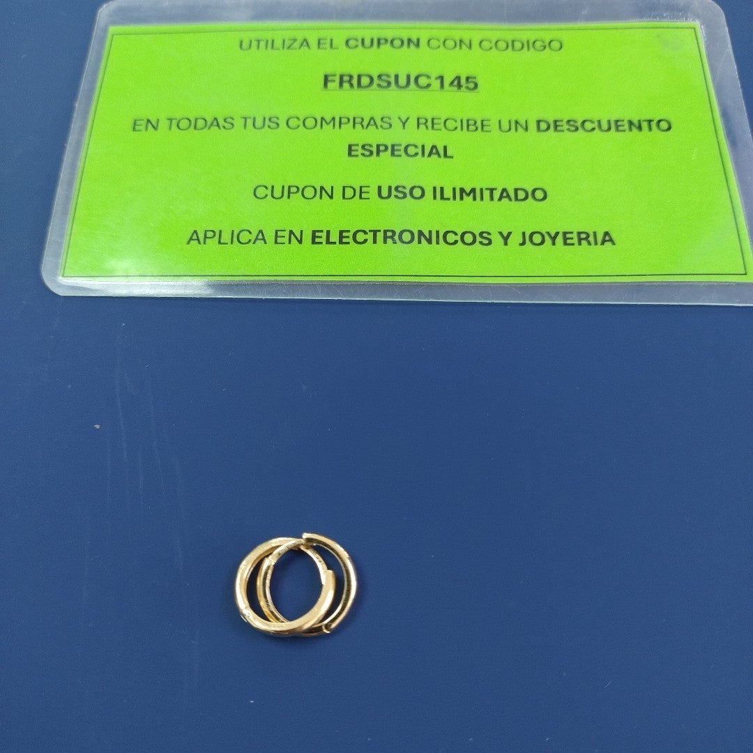 ARETES HUGGIES LISAS 14K 1.6 GR (NUEVO)