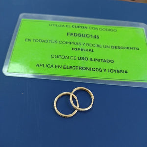 ARETES ARRACADAS C CIRCONIAS 14K 2 GR (NUEVO)