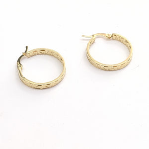 ARETES ARRACADA CON GRECAS 14K 2.1 GR (NUEVO)