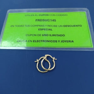 ARETES ARRACADAS ESTRIADAS 14K 1.4 GR (NUEVO)