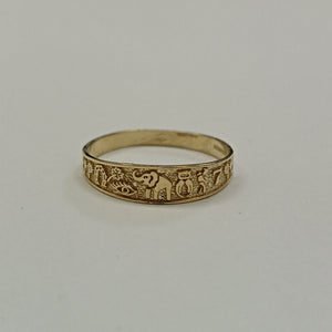 ANILLOS ARGOLLA DE LA SUERTE 10K TALLA 9 1.3 GR (NUEVO)