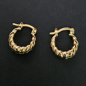 ARETES ARRACADAS TZL HUECAS 14K 1.5 GR (NUEVO)