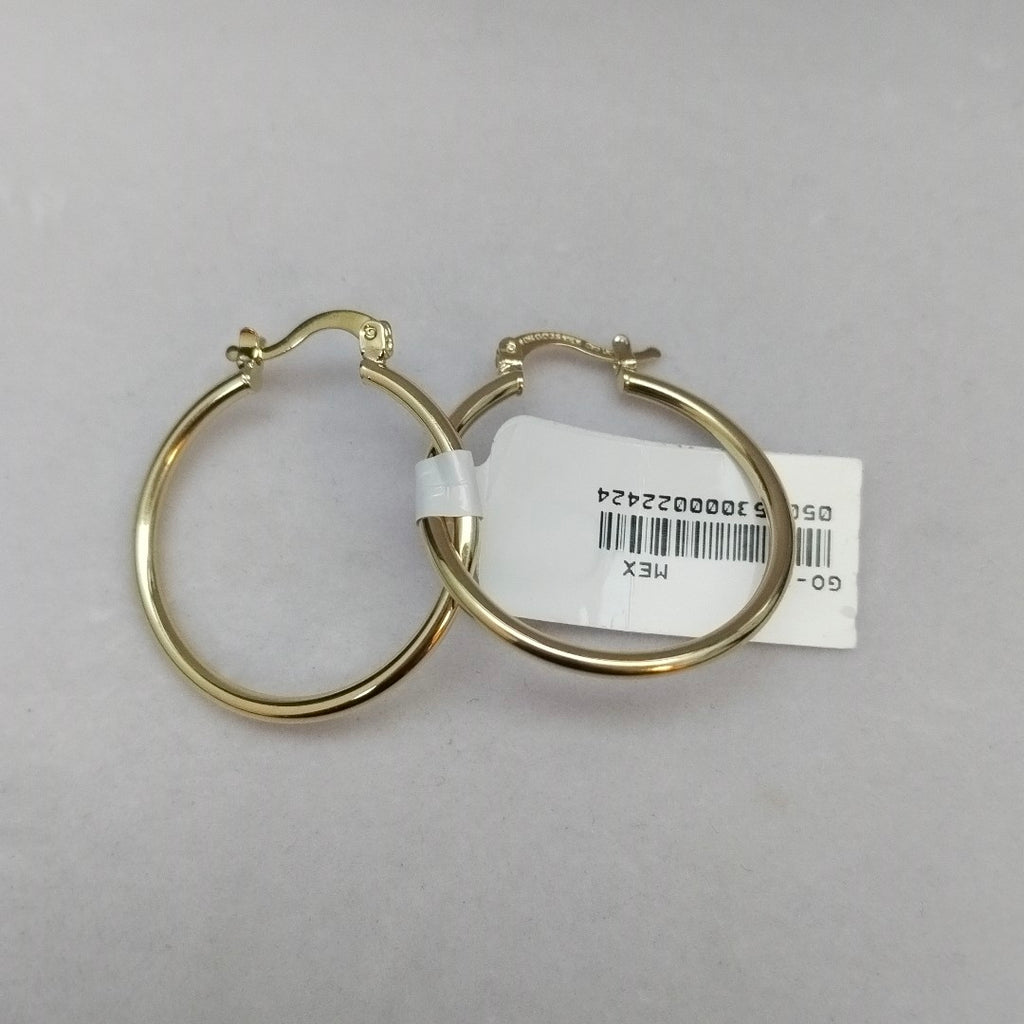 ARETES TEJIDO ARRACADAS LISAS 14K 1.5 GR (NUEVO)