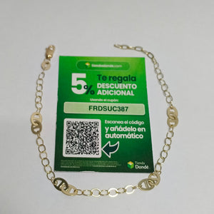 PULSERA ESPECIAL 14K 21 CM 1.8 GR (NUEVO)
