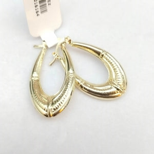 ARETES ARRACADAS ESTRIADAS 14K 2.6 GR (NUEVO)