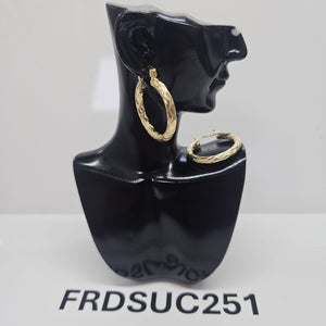 ARETES TEJIDO ARRACADA LABRADA 14K 2.7 GR (NUEVO)