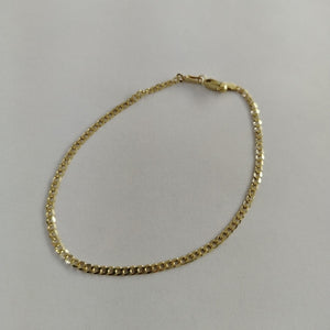 PULSERA TEJIDO BARBADA 14K 21 CM 2.3 GR (NUEVO)