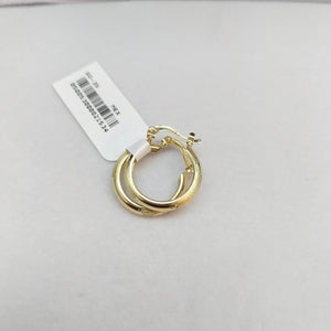 ARETES TEJIDO ARRACADA SATINADA 14K 2.5 GR (NUEVO)