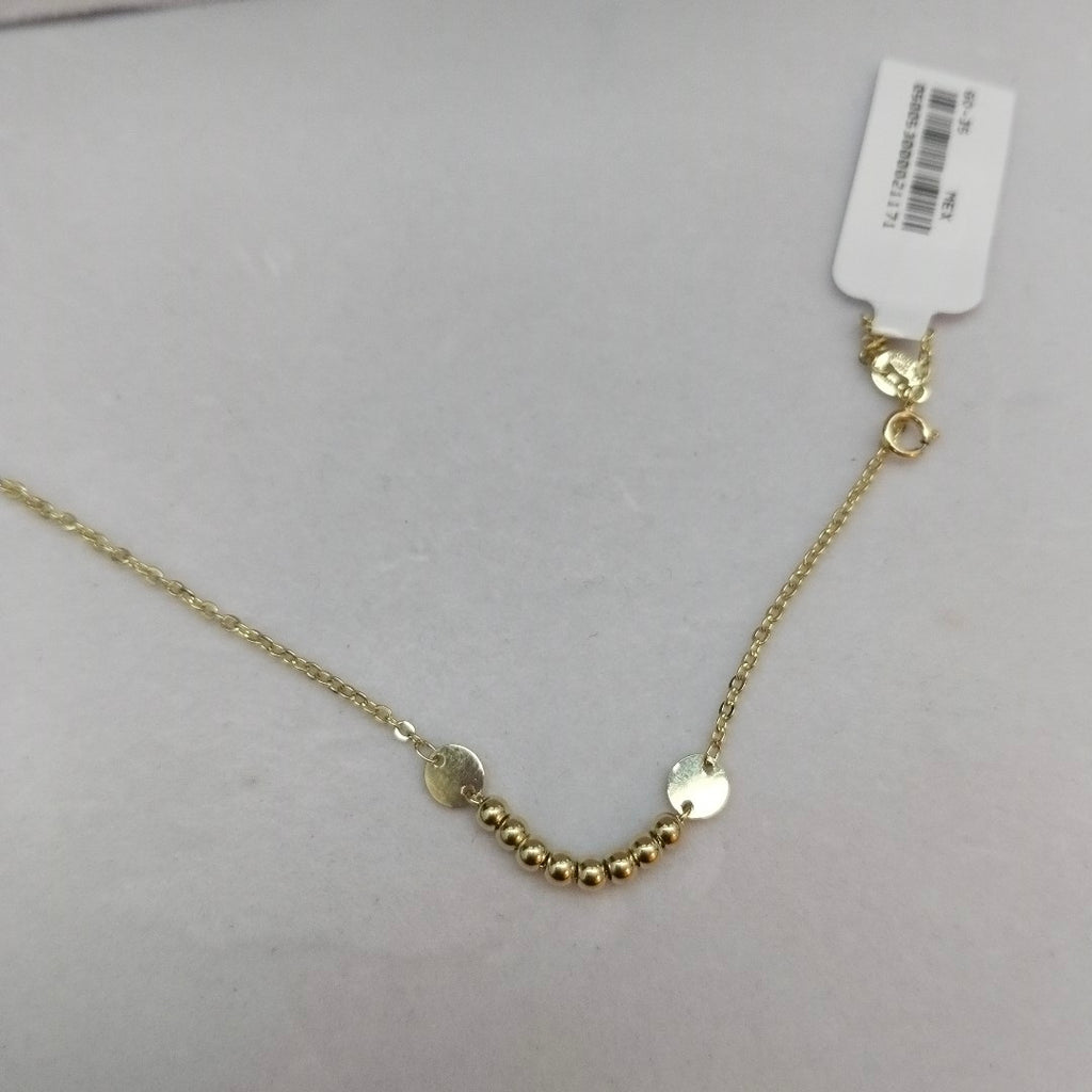 PULSERA TEJIDO ESPECIAL CON BOLITAS 14K 18 CM 1.8 GR (NUEVO)