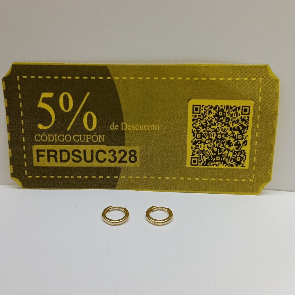 ARETES HUGGIES LISAS 14K 1.4 GR (NUEVO)