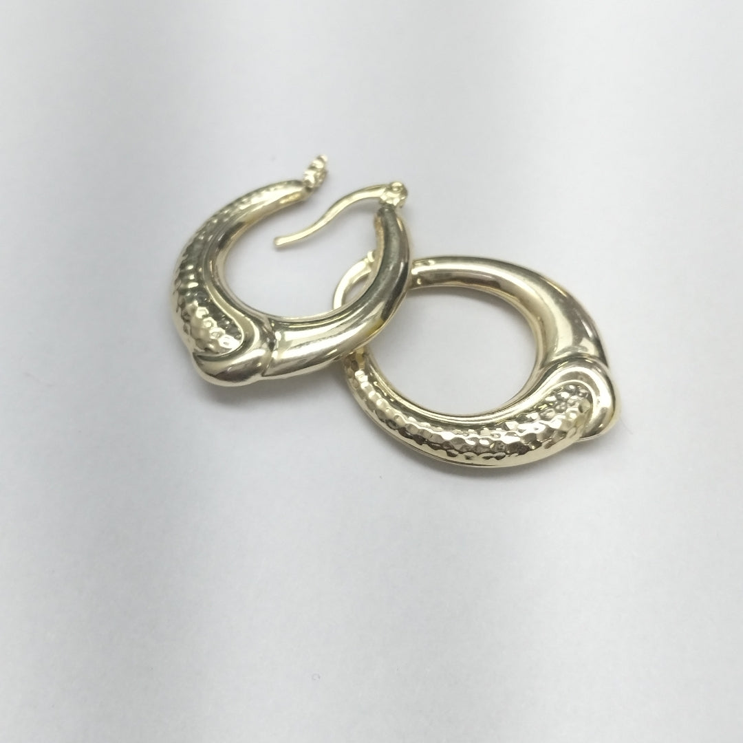 ARETES ARRACADAS ENTRELAZADAS 14K 2.6 GR (NUEVO)