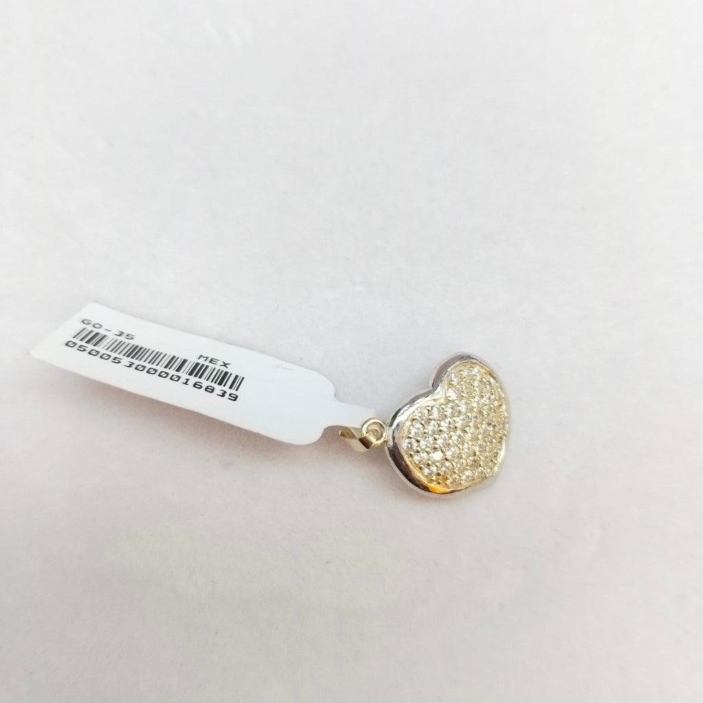 DIJE CORAZON CON CIRCONIAS 14K 1.8 GR (NUEVO)