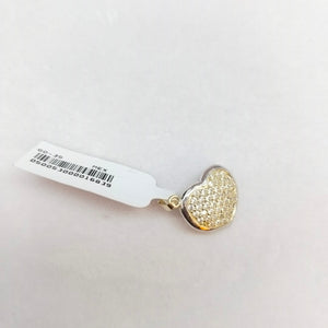 DIJE CORAZON CON CIRCONIAS 14K 1.8 GR (NUEVO)