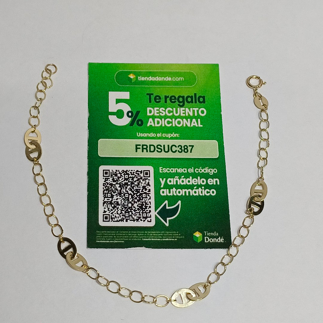 PULSERA ESPECIAL 14K 18 CM 1.5 GR (NUEVO)