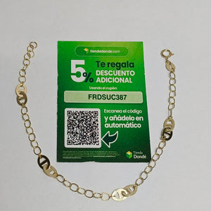 PULSERA ESPECIAL 14K 18 CM 1.5 GR (NUEVO)