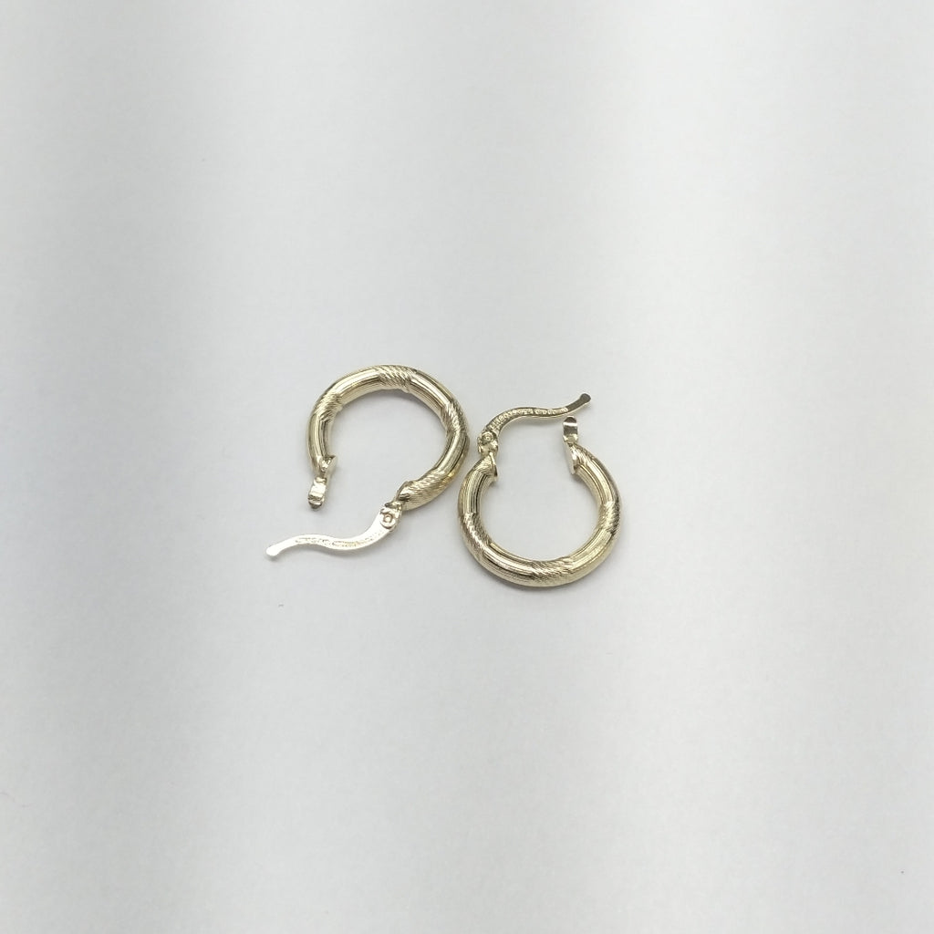ARETES TEJIDO ARRACADAS CON DISEÑO 14K 2.6 GR (NUEVO)