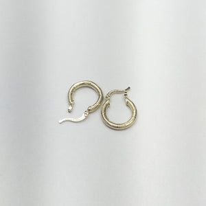 ARETES TEJIDO ARRACADAS CON DISEÑO 14K 2.6 GR (NUEVO)
