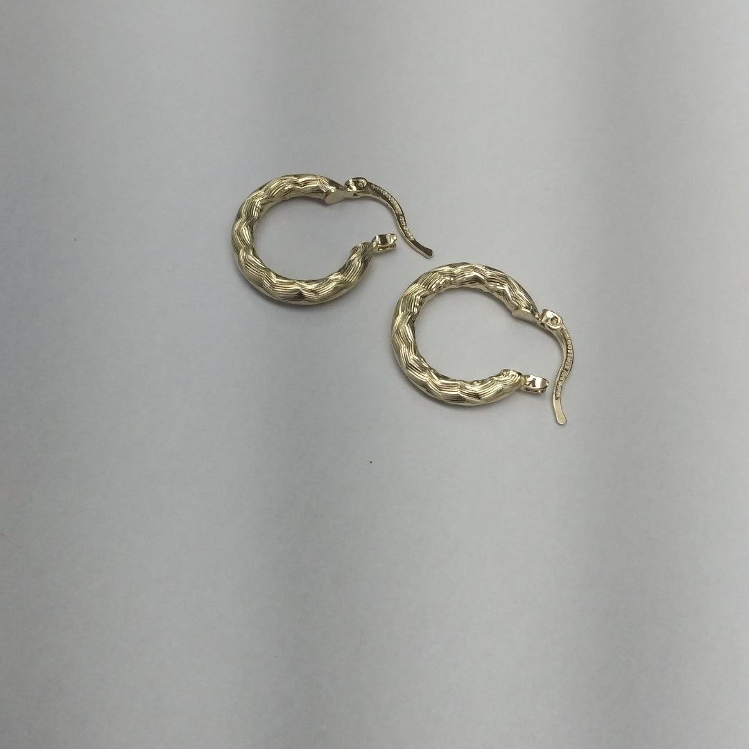 ARETES TEJIDO ARRACADAS ASTRIADAS 14K 1.9 GR (NUEVO)