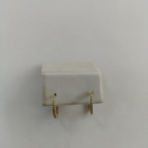 ARETES ARRACADAS CON CIRCONIAS 14K 1.2 GR (NUEVO)