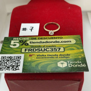 SOLITARIO ORO 14 K 1.7 GRMS (SEMINUEVO)
