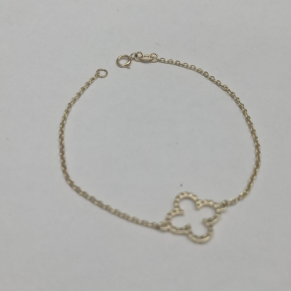 PULSERA TEJIDO ESPECIAL C CIRCONIAS 14K 18 CM 1.8 GR (NUEVO)