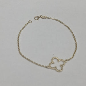 PULSERA TEJIDO ESPECIAL C CIRCONIAS 14K 18 CM 1.8 GR (NUEVO)