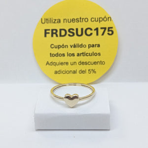 ANILLOS ANILLITO FIG CORAZON 10K TALLA 7 1.1 GR (NUEVO)